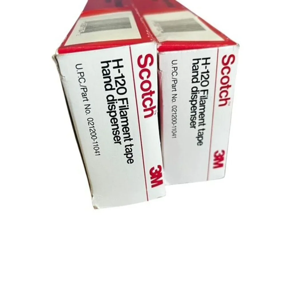 3M Scotch H-120 Filament Tape Hand Dispensers Set of 2 Boxed